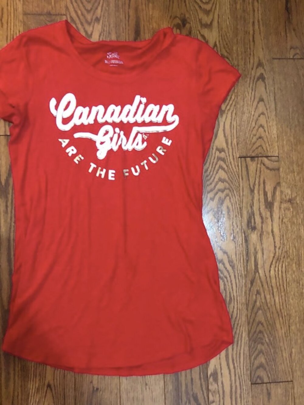 Canadian Girls Red Graphic Tee - Youth Short Sleeve - Picture 8 of 9